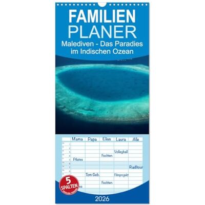 CALVENDO Familienplaner 2026 Malediven – Das Paradies im Indischen Ozean III mit 5 Spalten (Wandkalender, 21 cm x 45 cm), : Die Malediven ist ein ... Strand und Palmen. ( Orte) CALVENDO Familienplaner 2026 Malediven – Das Paradies im Indischen Ozean III mit 5 Spalten (Wandkalender, 21 cm x 45 cm), : Die Malediven ist ein ... Strand und Palmen. ( Orte)