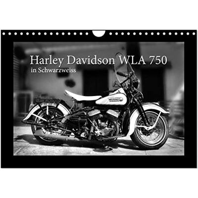 CALVENDO Harley Davidson WLA 750 in Schwarzweiss (Wandkalender 2026 DIN A4 quer), Monatskalender: Den Mythos Harley Davidson spüren ( Mobilitaet) CALVENDO Harley Davidson WLA 750 in Schwarzweiss (Wandkalender 2026 DIN A4 quer), Monatskalender: Den Mythos Harley Davidson spüren ( Mobilitaet)