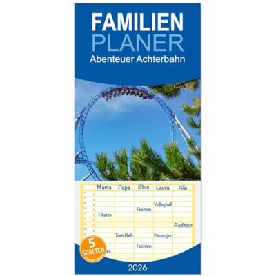 CALVENDO Familienplaner 2026 Abenteuer Achterbahn mit 5 Spalten (Wandkalender, 21 cm x 45 cm), : Fotos von großen Achterbahnen Faszinierende ... und thematisierte Züge ( Hobbys) CALVENDO Familienplaner 2026 Abenteuer Achterbahn mit 5 Spalten (Wandkalender, 21 cm x 45 cm), : Fotos von großen Achterbahnen Faszinierende ... und thematisierte Züge ( Hobbys)