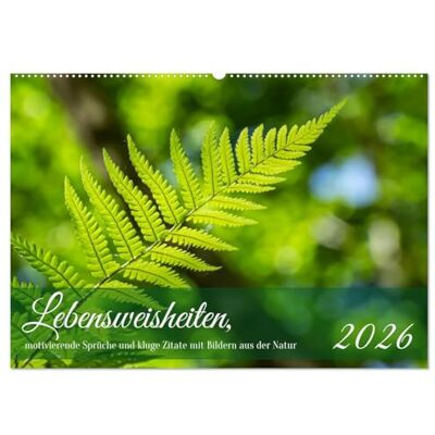 CALVENDO Lebensweisheiten, motivierende Sprüche und kluge Zitate mit Bildern der Natur (Wandkalender 2026 DIN A2 quer), Monatskalender: Mit ... Impusen durchs Jahr. ( Natur) CALVENDO Lebensweisheiten, motivierende Sprüche und kluge Zitate mit Bildern der Natur (Wandkalender 2026 DIN A2 quer), Monatskalender: Mit ... Impusen durchs Jahr. ( Natur)