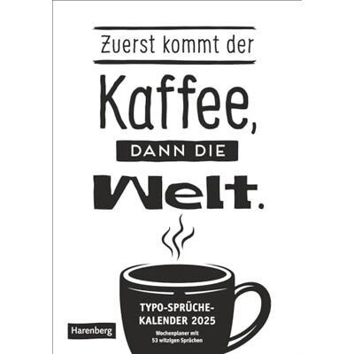 Harenberg Typo-Sprüche-Kalender s/w Wochenplaner 2025 mit 53 witzigen Sprüchen: Praktischer Terminkalender zum Aufhängen mit coolen Sprüchen. Wochenkalender ... gestaltet (Wochenplaner ) Harenberg Typo-Sprüche-Kalender s/w Wochenplaner 2025 mit 53 witzigen Sprüchen: Praktischer Terminkalender zum Aufhängen mit coolen Sprüchen. Wochenkalender ... gestaltet (Wochenplaner )