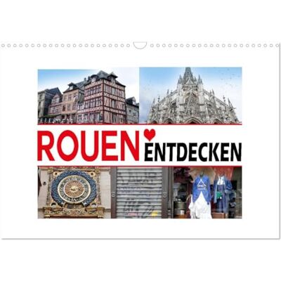 CALVENDO Rouen entdecken (Wandkalender 2026 DIN A3 quer), Monatskalender: Eine Stadt zum Verlieben. ( Orte) CALVENDO Rouen entdecken (Wandkalender 2026 DIN A3 quer), Monatskalender: Eine Stadt zum Verlieben. ( Orte)