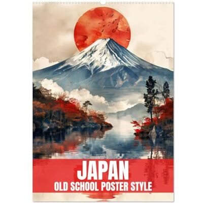 CALVENDO Japan Old School Poster Style (Wandkalender 2026 DIN A2 hoch), Monatskalender: Eine Sammlung von Poster über Japan in Old School Style ( Orte) CALVENDO Japan Old School Poster Style (Wandkalender 2026 DIN A2 hoch), Monatskalender: Eine Sammlung von Poster über Japan in Old School Style ( Orte)