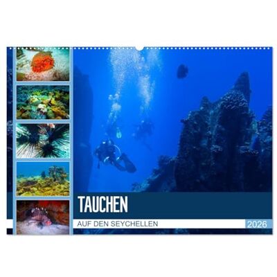 CALVENDO Tauchen auf den Sychellen (Wandkalender 2026 DIN A2 quer), Monatskalender: Faszination Unterwasserwelt ( Orte) CALVENDO Tauchen auf den Sychellen (Wandkalender 2026 DIN A2 quer), Monatskalender: Faszination Unterwasserwelt ( Orte)