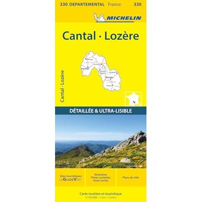 Michelin Cantal, Lozire Local Map 330 Michelin Cantal, Lozire Local Map 330