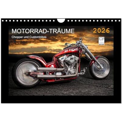 CALVENDO Motorrad-Träume – Chopper und Custombikes (Wandkalender 2026 DIN A4 quer), Monatskalender: Harley-Davidson und außergewöhnliche Custombikes ( Mobilitaet) CALVENDO Motorrad-Träume – Chopper und Custombikes (Wandkalender 2026 DIN A4 quer), Monatskalender: Harley-Davidson und außergewöhnliche Custombikes ( Mobilitaet)