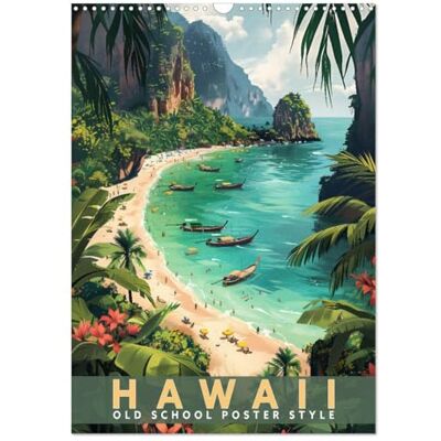 CALVENDO Hawaii Old School Poster Style (Wandkalender 2026 DIN A3 hoch), Monatskalender: Eine Sammlung von Poster über Hawaii-Inseln in Old School Style ( Orte) CALVENDO Hawaii Old School Poster Style (Wandkalender 2026 DIN A3 hoch), Monatskalender: Eine Sammlung von Poster über Hawaii-Inseln in Old School Style ( Orte)