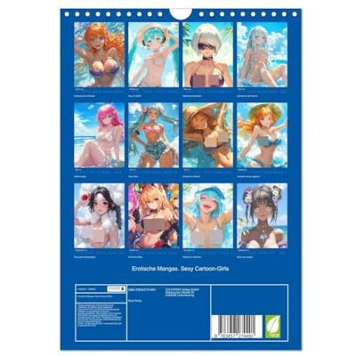 CALVENDO Erotische Mangas. Sexy Cartoon-Girls (Wandkalender 2026 DIN A4 hoch), Monatskalender: Mädchen in sinnlicher Manga-Ästhetik ( Erotik) CALVENDO Erotische Mangas. Sexy Cartoon-Girls (Wandkalender 2026 DIN A4 hoch), Monatskalender: Mädchen in sinnlicher Manga-Ästhetik ( Erotik)