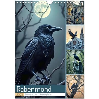 CALVENDO Rabenmond Ein mystischer Jahresbegleiter (Wandkalender 2026 DIN A4 hoch), Monatskalender: Wächter der Geheimnisse Ein mystischer Rabenkalender ( Tiere) CALVENDO Rabenmond Ein mystischer Jahresbegleiter (Wandkalender 2026 DIN A4 hoch), Monatskalender: Wächter der Geheimnisse Ein mystischer Rabenkalender ( Tiere)