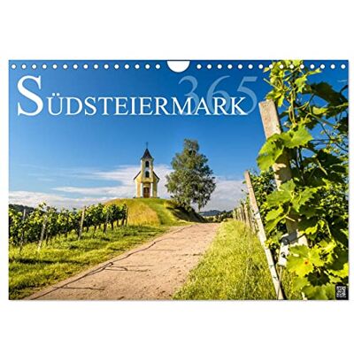 CALVENDO Südsteiermark365 (Wandkalender 2026 DIN A4 quer), Monatskalender: Die Südsteiermark ist 365 Tage und mehr einzigartig, unvergleichlich und ... Region in Österreich. ( Natur) CALVENDO Südsteiermark365 (Wandkalender 2026 DIN A4 quer), Monatskalender: Die Südsteiermark ist 365 Tage und mehr einzigartig, unvergleichlich und ... Region in Österreich. ( Natur)