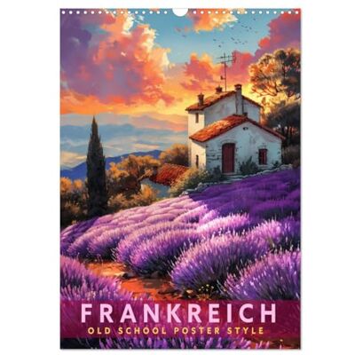 CALVENDO Frankreich Old School Poster Style (Wandkalender 2026 DIN A3 hoch), Monatskalender: Eine Sammlung von Poster über Frankreich in Old School Style ( Orte) CALVENDO Frankreich Old School Poster Style (Wandkalender 2026 DIN A3 hoch), Monatskalender: Eine Sammlung von Poster über Frankreich in Old School Style ( Orte)