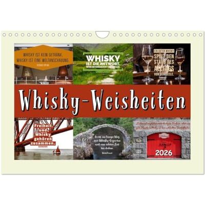 CALVENDO Whisky-Weisheiten (Wandkalender 2026 DIN A4 quer), Monatskalender: Mit flotten Sprüchen über Whisky durchs Jahr ( Hobbys) CALVENDO Whisky-Weisheiten (Wandkalender 2026 DIN A4 quer), Monatskalender: Mit flotten Sprüchen über Whisky durchs Jahr ( Hobbys)
