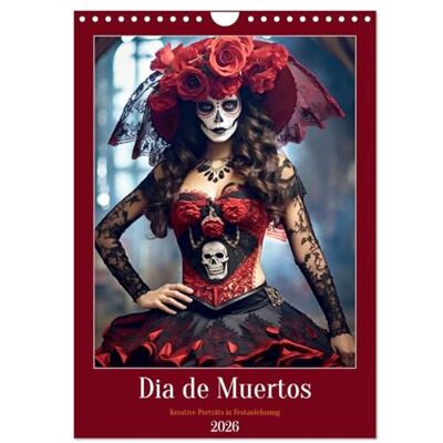 CALVENDO Dia de Muertos Kreative Porträts in Festanlehnung (Wandkalender 2026 DIN A4 hoch), Monatskalender: Frauen in fantasievollen Kleidern und ... des Dia de Los Muertos ( Menschen) CALVENDO Dia de Muertos Kreative Porträts in Festanlehnung (Wandkalender 2026 DIN A4 hoch), Monatskalender: Frauen in fantasievollen Kleidern und ... des Dia de Los Muertos ( Menschen)