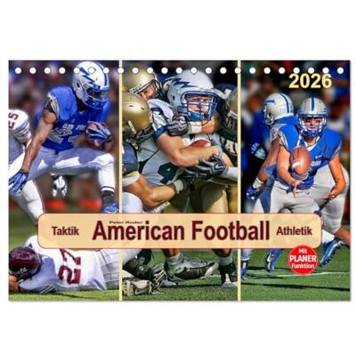 CALVENDO American Football Taktik und Athletik (Tischkalender 2026 DIN A5 quer), Monatskalender: Teamsport der Extra-Klasse ( Sport) CALVENDO American Football Taktik und Athletik (Tischkalender 2026 DIN A5 quer), Monatskalender: Teamsport der Extra-Klasse ( Sport)