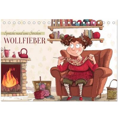 CALVENDO Wollfieber (Tischkalender 2026 DIN A5 quer), Monatskalender: Lustige Sprüche rund ums Stricken ( Spass) CALVENDO Wollfieber (Tischkalender 2026 DIN A5 quer), Monatskalender: Lustige Sprüche rund ums Stricken ( Spass)