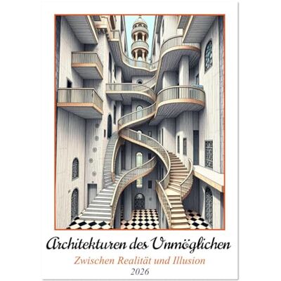 CALVENDO Architekturen des Unmöglichen Zwischen Realität und Illusion (Wandkalender 2026 DIN A4 hoch), Monatskalender: Raumgefüge abstrakt und ... mit Struktur und Wirklichkeit ( Orte) CALVENDO Architekturen des Unmöglichen Zwischen Realität und Illusion (Wandkalender 2026 DIN A4 hoch), Monatskalender: Raumgefüge abstrakt und ... mit Struktur und Wirklichkeit ( Orte)