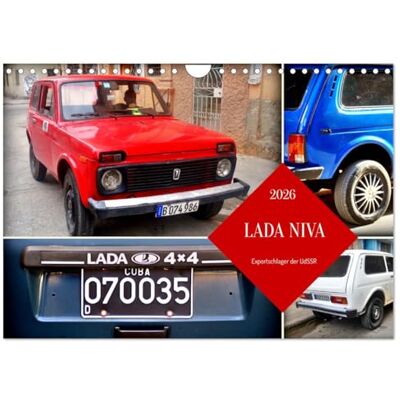 CALVENDO LADA NIVA Exportschlager der UdSSR (Wandkalender 2026 DIN A4 quer), Monatskalender: Der sowjetische Geländewagen LADA NIVA in Kuba ( Mobilitaet) CALVENDO LADA NIVA Exportschlager der UdSSR (Wandkalender 2026 DIN A4 quer), Monatskalender: Der sowjetische Geländewagen LADA NIVA in Kuba ( Mobilitaet)