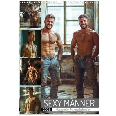 CALVENDO SEXY MÄNNER Muskeln im Männerkalender (Wandkalender 2026 DIN A3 hoch), Monatskalender: Nackte, muskulöse Männer, ein erotischer Kalender ... Kraft und Männlichkeit ( Erotik) CALVENDO SEXY MÄNNER Muskeln im Männerkalender (Wandkalender 2026 DIN A3 hoch), Monatskalender: Nackte, muskulöse Männer, ein erotischer Kalender ... Kraft und Männlichkeit ( Erotik)