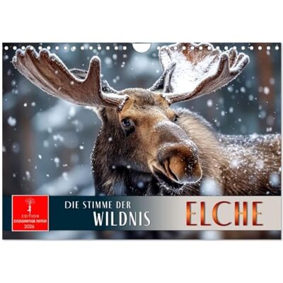 CALVENDO Elche die Stimme der Wildnis (Wandkalender 2026 DIN A4 quer), Monatskalender: Die nordischen Könige des Waldes in Szene gesetzt. ( Tiere) CALVENDO Elche die Stimme der Wildnis (Wandkalender 2026 DIN A4 quer), Monatskalender: Die nordischen Könige des Waldes in Szene gesetzt. ( Tiere)