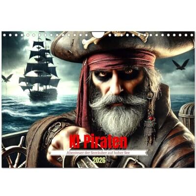 CALVENDO KI Piraten Abenteuer der Seeräuber auf hoher See (Wandkalender 2026 DIN A4 quer), Monatskalender: Piraten und ihr Leben auf hoher See ( Wissenschaft) CALVENDO KI Piraten Abenteuer der Seeräuber auf hoher See (Wandkalender 2026 DIN A4 quer), Monatskalender: Piraten und ihr Leben auf hoher See ( Wissenschaft)