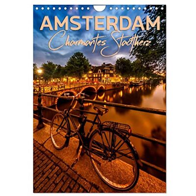 CALVENDO AMSTERDAM Charmantes Stadtherz (Wandkalender 2026 DIN A4 hoch), Monatskalender: Reizvolle Attraktionen der Altstadt ( Orte) CALVENDO AMSTERDAM Charmantes Stadtherz (Wandkalender 2026 DIN A4 hoch), Monatskalender: Reizvolle Attraktionen der Altstadt ( Orte)