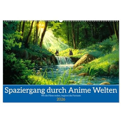 CALVENDO Spaziergang durch Anime Welten (Wandkalender 2026 DIN A2 quer), Monatskalender: Ein Kalender, der Träume weckt Fantasievolle Anime-Landschaften für jeden Monat ( Kunst) CALVENDO Spaziergang durch Anime Welten (Wandkalender 2026 DIN A2 quer), Monatskalender: Ein Kalender, der Träume weckt Fantasievolle Anime-Landschaften für jeden Monat ( Kunst)