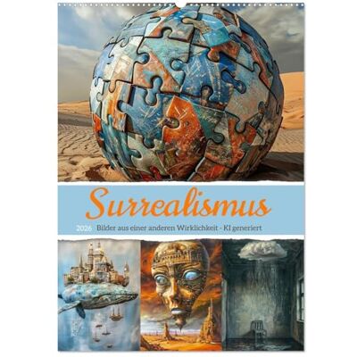 CALVENDO Surrealismus (Wandkalender 2026 DIN A2 hoch), Monatskalender: Fantasievolle Bilder aus einer Traumwelt KI generiert ( Kunst) CALVENDO Surrealismus (Wandkalender 2026 DIN A2 hoch), Monatskalender: Fantasievolle Bilder aus einer Traumwelt KI generiert ( Kunst)