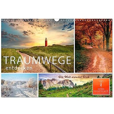 CALVENDO Traumwege entdecken (Wandkalender 2026 DIN A3 quer), Monatskalender: Traumwege entdecken Erholung für Seele, Körper und Geist. ( Natur) CALVENDO Traumwege entdecken (Wandkalender 2026 DIN A3 quer), Monatskalender: Traumwege entdecken Erholung für Seele, Körper und Geist. ( Natur)