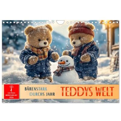 CALVENDO Teddys Welt Bärenstark durchs Jahr (Wandkalender 2026 DIN A4 quer), Monatskalender: Ein Bilderjahr zum Schmunzeln,Träumen und Verzaubern. ( Spass) CALVENDO Teddys Welt Bärenstark durchs Jahr (Wandkalender 2026 DIN A4 quer), Monatskalender: Ein Bilderjahr zum Schmunzeln,Träumen und Verzaubern. ( Spass)
