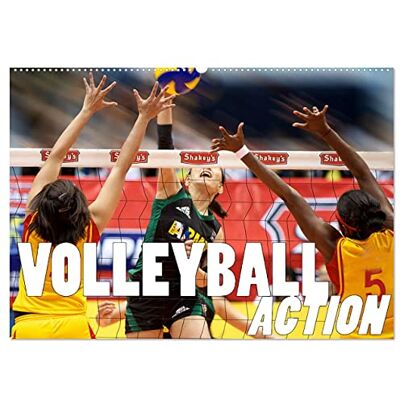 CALVENDO Volleyball Action (Wandkalender 2026 DIN A2 quer), Monatskalender: Ob am Strand oder in der Halle Volleyball, das ist Action- das ist Action pur! ( Sport) CALVENDO Volleyball Action (Wandkalender 2026 DIN A2 quer), Monatskalender: Ob am Strand oder in der Halle Volleyball, das ist Action- das ist Action pur! ( Sport)