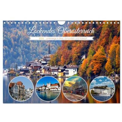 CALVENDO Lockendes Oberösterreich (Wandkalender 2026 DIN A4 quer), Monatskalender: Attraktive Highlights in Oberösterreich ( Orte) CALVENDO Lockendes Oberösterreich (Wandkalender 2026 DIN A4 quer), Monatskalender: Attraktive Highlights in Oberösterreich ( Orte)