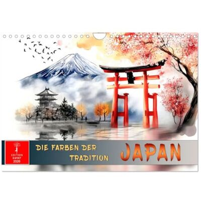 CALVENDO Japan die Farben der Tradition (Wandkalender 2026 DIN A4 quer), Monatskalender: Der Zauber japanischer Malerei brillante Pinselstriche. ( Kunst) CALVENDO Japan die Farben der Tradition (Wandkalender 2026 DIN A4 quer), Monatskalender: Der Zauber japanischer Malerei brillante Pinselstriche. ( Kunst)