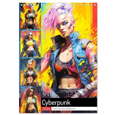 CALVENDO Cyberpunk. Futuristische Heldinnen (Wandkalender 2026 DIN A4 hoch), Monatskalender: Die atemberaubende Welt weiblicher Cyberpunk-Illustrationen! ( Kunst) CALVENDO Cyberpunk. Futuristische Heldinnen (Wandkalender 2026 DIN A4 hoch), Monatskalender: Die atemberaubende Welt weiblicher Cyberpunk-Illustrationen! ( Kunst)