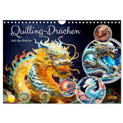 CALVENDO Quilling-Drachen Jahr des Drachen (Wandkalender 2026 DIN A4 quer), Monatskalender: Drachentanzzauber: Ein Quilling-Papierkalender für das Chinesische Tierkreiszeichen ( Kunst) CALVENDO Quilling-Drachen Jahr des Drachen (Wandkalender 2026 DIN A4 quer), Monatskalender: Drachentanzzauber: Ein Quilling-Papierkalender für das Chinesische Tierkreiszeichen ( Kunst)