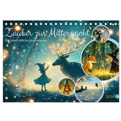 CALVENDO Zauber zur Mitternacht (Tischkalender 2026 DIN A5 quer), Monatskalender: Ein funkelfröhlicher Hexenkalender ( Tiere) CALVENDO Zauber zur Mitternacht (Tischkalender 2026 DIN A5 quer), Monatskalender: Ein funkelfröhlicher Hexenkalender ( Tiere)