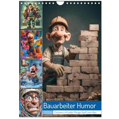 CALVENDO Bauarbeiter Humor (Wandkalender 2026 DIN A4 hoch), Monatskalender: Ein Kalender voller witziger Cartoons, frecher Sprüche und typischer ... alle, die gute Laune lieben. ( Spass) CALVENDO Bauarbeiter Humor (Wandkalender 2026 DIN A4 hoch), Monatskalender: Ein Kalender voller witziger Cartoons, frecher Sprüche und typischer ... alle, die gute Laune lieben. ( Spass)