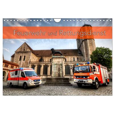 CALVENDO Feuerwehr und Rettungsdienst (Wandkalender 2026 DIN A4 quer), Monatskalender: Einsatzfahrzeuge aus Feuerwehr und Rettungsdienst ( Technologie) CALVENDO Feuerwehr und Rettungsdienst (Wandkalender 2026 DIN A4 quer), Monatskalender: Einsatzfahrzeuge aus Feuerwehr und Rettungsdienst ( Technologie)