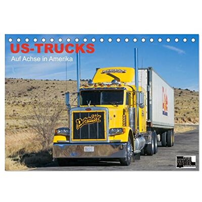 CALVENDO US-Trucks Auf Achse in Amerika (Tischkalender 2026 DIN A5 quer), Monatskalender: Die Könige der amerikanischen Highways "on Tour" ( Orte) CALVENDO US-Trucks Auf Achse in Amerika (Tischkalender 2026 DIN A5 quer), Monatskalender: Die Könige der amerikanischen Highways "on Tour" ( Orte)