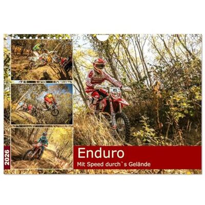 CALVENDO Enduro Mit Speed durch`s Gelände (Wandkalender 2026 DIN A4 quer), Monatskalender: Spannender Motorsport-Kalender ( Sport) CALVENDO Enduro Mit Speed durch`s Gelände (Wandkalender 2026 DIN A4 quer), Monatskalender: Spannender Motorsport-Kalender ( Sport)