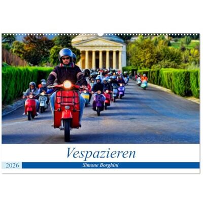 CALVENDO Vespazieren (Wandkalender 2026 DIN A2 quer), Monatskalender: Die Vespa als Lebensstil. ( Mobilitaet) CALVENDO Vespazieren (Wandkalender 2026 DIN A2 quer), Monatskalender: Die Vespa als Lebensstil. ( Mobilitaet)