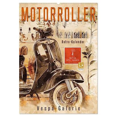 CALVENDO Motorroller Vespa Galerie (Wandkalender 2026 DIN A2 hoch), Monatskalender: Vom einfachen Motorroller zum Kultobjekt. ( Mobilitaet) CALVENDO Motorroller Vespa Galerie (Wandkalender 2026 DIN A2 hoch), Monatskalender: Vom einfachen Motorroller zum Kultobjekt. ( Mobilitaet)