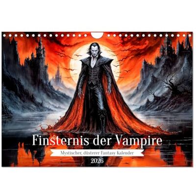 CALVENDO Finsternis der Vampire Mystischer düsterer Fantasy Kalender (Wandkalender 2026 DIN A4 quer), Monatskalender: Faszinierende Vampir-Motive in einem einzigartigen Kalender ( Glaube) CALVENDO Finsternis der Vampire Mystischer düsterer Fantasy Kalender (Wandkalender 2026 DIN A4 quer), Monatskalender: Faszinierende Vampir-Motive in einem einzigartigen Kalender ( Glaube)