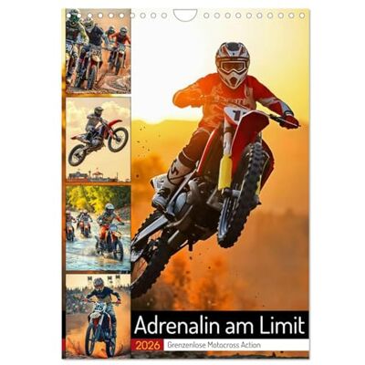 CALVENDO Adrenalin am Limit Grenzenlose Motocross Action (Wandkalender 2026 DIN A4 hoch), Monatskalender: Vollgas durchs Jahr mit Motocross pur. ( Sport) CALVENDO Adrenalin am Limit Grenzenlose Motocross Action (Wandkalender 2026 DIN A4 hoch), Monatskalender: Vollgas durchs Jahr mit Motocross pur. ( Sport)