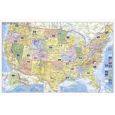 Stiefel USA Bundesstaaten mit Postleitzahlen: Wandkarte- Poster. Laminiert, bescreib- und abwischbar, besonders reißfest NEUE AUFLAGE Stiefel USA Bundesstaaten mit Postleitzahlen: Wandkarte- Poster. Laminiert, bescreib- und abwischbar, besonders reißfest NEUE AUFLAGE