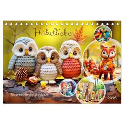 CALVENDO Häkelliebe Fantasie in Maschen einfangen (Tischkalender 2026 DIN A5 quer), Monatskalender: Ein Jahr voller Liebe und Kreativität Jede ... einem Hauch von Häkelliebe. ( Hobbys) CALVENDO Häkelliebe Fantasie in Maschen einfangen (Tischkalender 2026 DIN A5 quer), Monatskalender: Ein Jahr voller Liebe und Kreativität Jede ... einem Hauch von Häkelliebe. ( Hobbys)