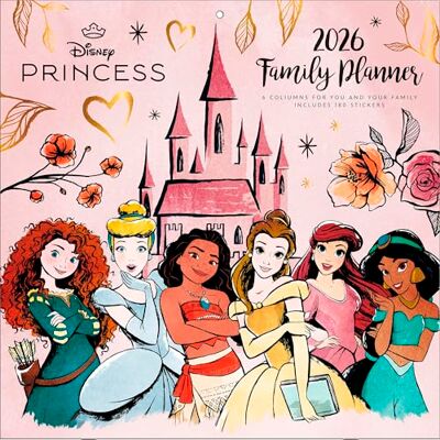 Pyramid DISNEY PRINCESS 2026 – Familienplaner 30×30 cm mit 12 märchenhaften Illustrationen von Arielle, Cinderella, Belle & Rapunzel, Wandkalender für Familien & Disney-Fans Pyramid DISNEY PRINCESS 2026 – Familienplaner 30×30 cm mit 12 märchenhaften Illustrationen von Arielle, Cinderella, Belle & Rapunzel, Wandkalender für Familien & Disney-Fans