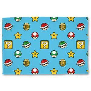 Character World Nintendo offiziell lizenzierte Super Mario Fleecedecke Superweicher, Warmer Überwurf, Continue Gaming Design Brands, Rot, Blau Character World Nintendo offiziell lizenzierte Super Mario Fleecedecke Superweicher, Warmer Überwurf, Continue Gaming Design Brands, Rot, Blau