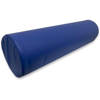 Quirumed Rollkissen, 55 x 15 cm, blau, Kunstleder, Schaumstofffüllung, für Yoga, für Fitness, für Massage Quirumed Rollkissen, 55 x 15 cm, blau, Kunstleder, Schaumstofffüllung, für Yoga, für Fitness, für Massage