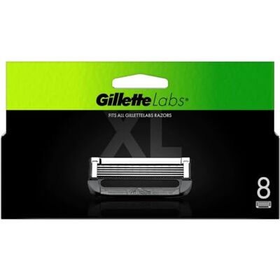 Gillette Labs Herren Rasierklingen, 8 Nachfüllungen Beheizte Rasierklingen Herren mit Peelingstange, Rasierklingen, kompatibel mit Labs Rasierern für Männer Gillette Labs Herren Rasierklingen, 8 Nachfüllungen Beheizte Rasierklingen Herren mit Peelingstange, Rasierklingen, kompatibel mit Labs Rasierern für Männer