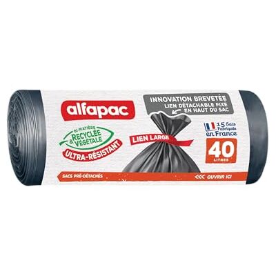Alfapac 15 Beutel mit 40 l Recycling-Maxi-Gewicht, große Öffnung Alfapac 15 Beutel mit 40 l Recycling-Maxi-Gewicht, große Öffnung